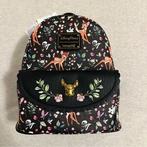 Loungefly Black‎ Bambi Floral Backpack
